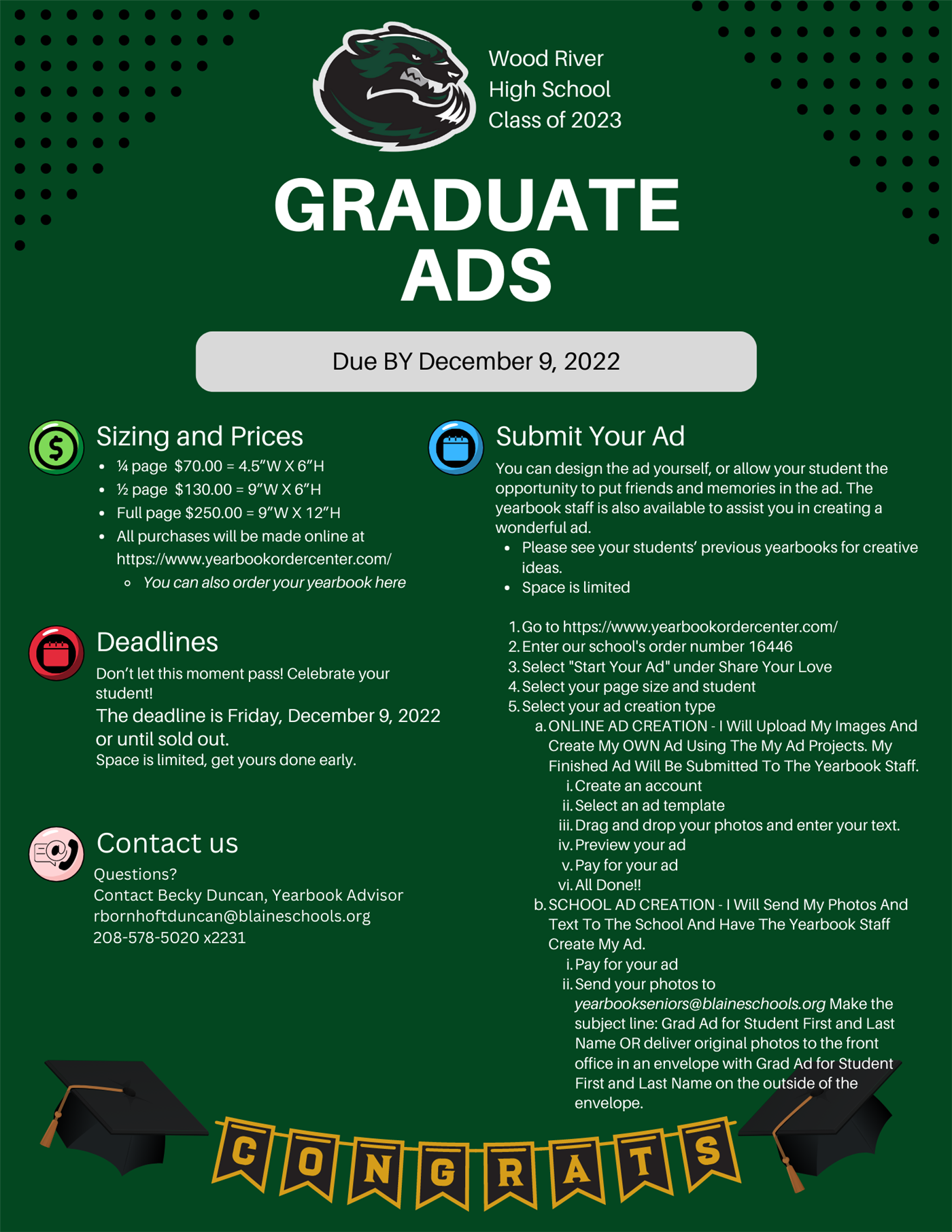 Graduate Ads directions